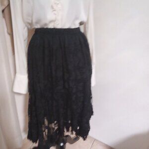 Luv 2 Luv Black Lined Lace Skirt